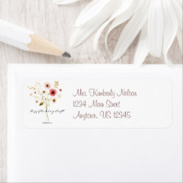 Etiqueta A alegria do senhor minimalista floral