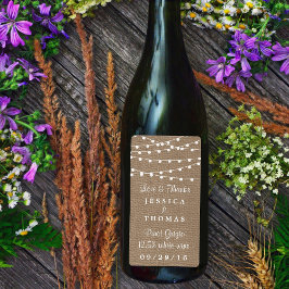 Etiqueta A Coleção De Casamento Da Corrida Burlap String Li