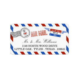 Etiqueta A Coleção de Casamentos de Correio Aéreo Moderno