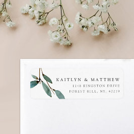 Etiqueta A Coleção de Casamentos de Felicidade Botânica