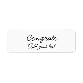 Etiqueta A graduação mínima simples de parabéns adiciona