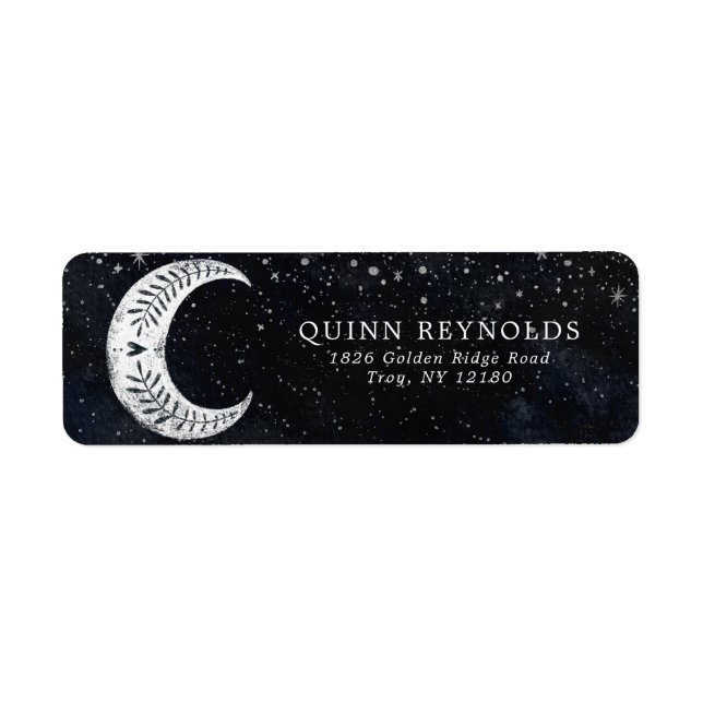 Etiqueta À Lua | Rótulo de Endereço de Devolução (Frente)