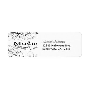 Etiqueta A música é vida