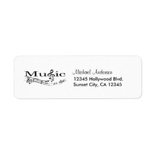 Etiqueta A música é vida