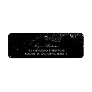 Etiqueta A noite Stars o casamento preto