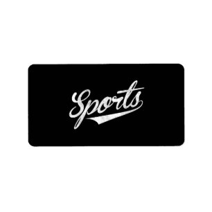 Etiqueta A palavra Esporte Um design irônico engraçado que