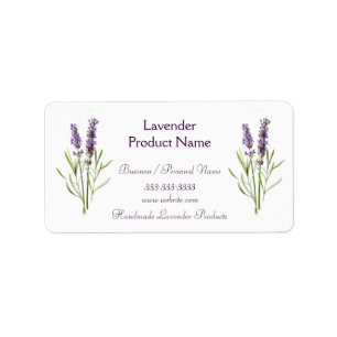 Etiqueta A planta da lavanda floresce os artigos Handmade