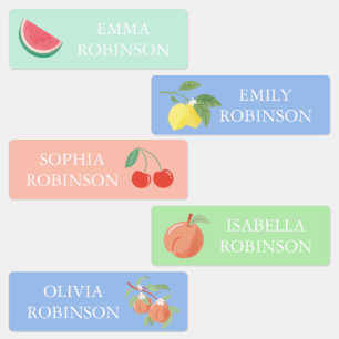 Etiqueta à prova d'água da pré-escola do Fruta