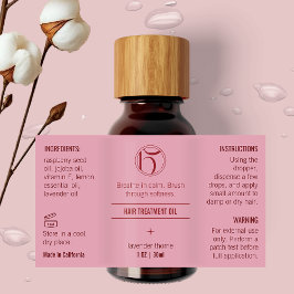 Etiqueta à prova d'água do frasco 1 OZ/30 ml, cor-