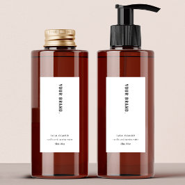 Etiqueta à prova d'água do produto simples e minim