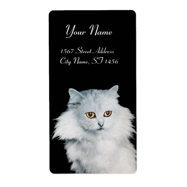 ETIQUETA A RAINHA DOS GATOS BRANCOS (Frente)