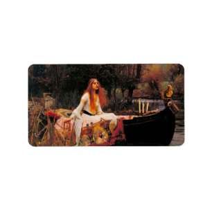 Etiqueta A Senhora de Shalott John William Waterhouse Label