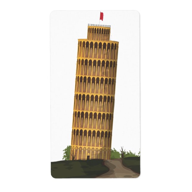 Etiqueta A Torre Mentira de Pisa (Frente)