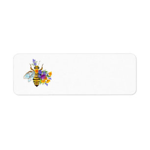 Etiqueta Abeja flor com plantas silvestres