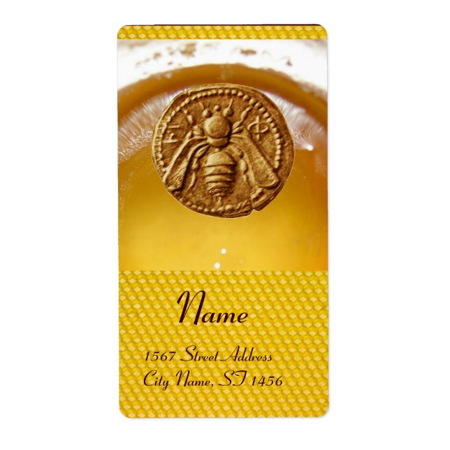 ETIQUETA ABELHA DE MEL, APIARISTA DE CARNE DE BOVINO (Frente)