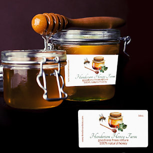 Etiqueta Abelha de mel e Jar of Honey Business Label
