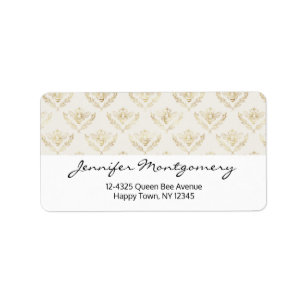 Etiqueta Abelhas de ouro com padrão coroa