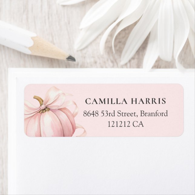 Etiqueta Abóbora-Arco Rosa Elegante (Insitu)