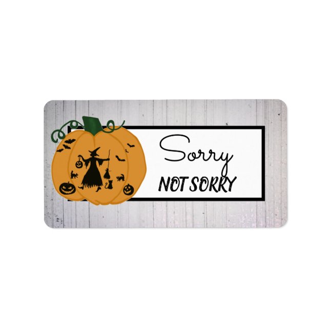 Etiqueta Abóbora de bruxa (Frente)