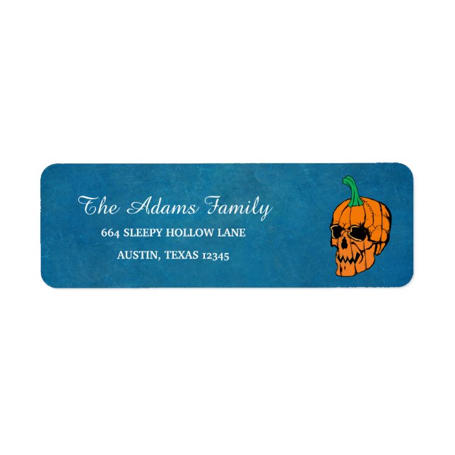 Etiqueta Abóbora Personalizada do Halloween (Frente)