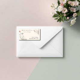 Etiqueta Abstract Pastel Design: Modern Florals & Geometry