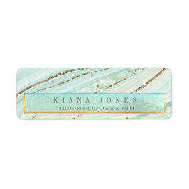 Etiqueta Abstrato Agate Wedding V1 Mint ID827