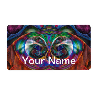 Etiqueta Abstrato Apófise Coruja I + seu texto