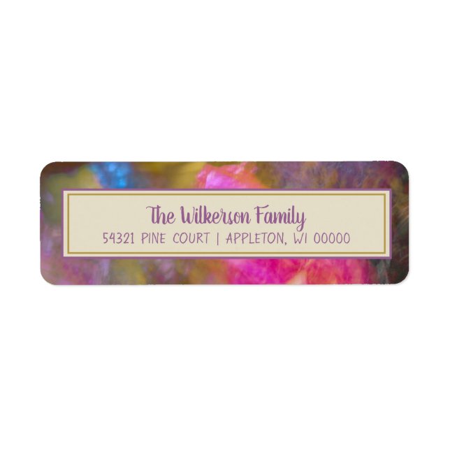 Etiqueta Abstrato Bokeh Autumn Deixa Arte (Frente)