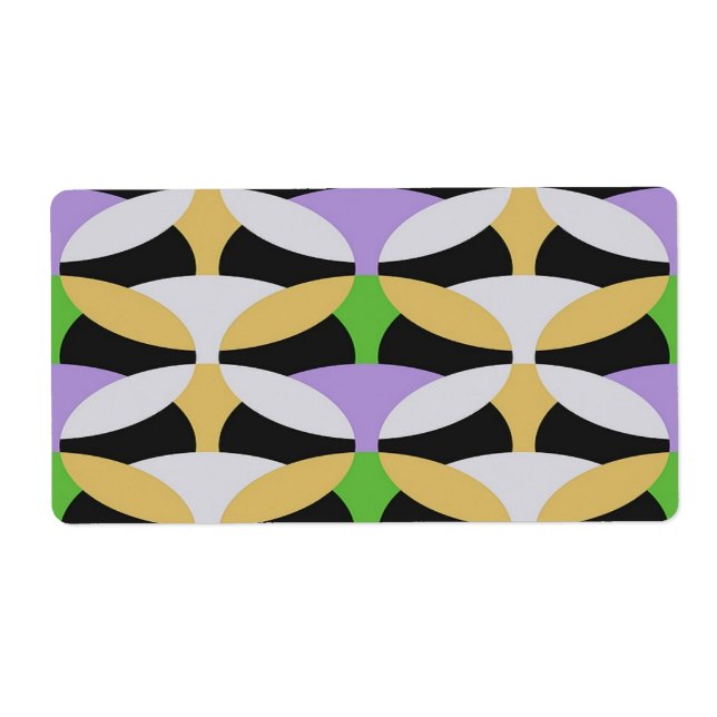Etiqueta abstrato círculos impressão (Frente)