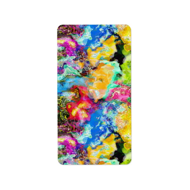 Etiqueta Abstrato do Rainbow Oyster Shell (Frente)