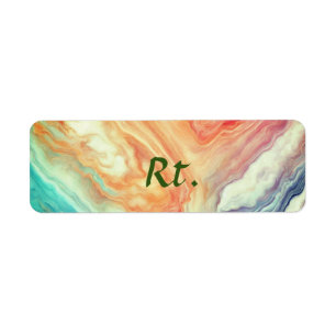 Etiqueta Abstrato geométrico, colorido, para adicionar a le