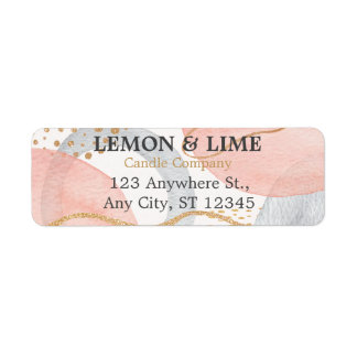 Etiqueta Abstrato moderno do Pastel Watercolor Business Ret