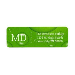 Etiqueta Abstrato Verde Limão cai