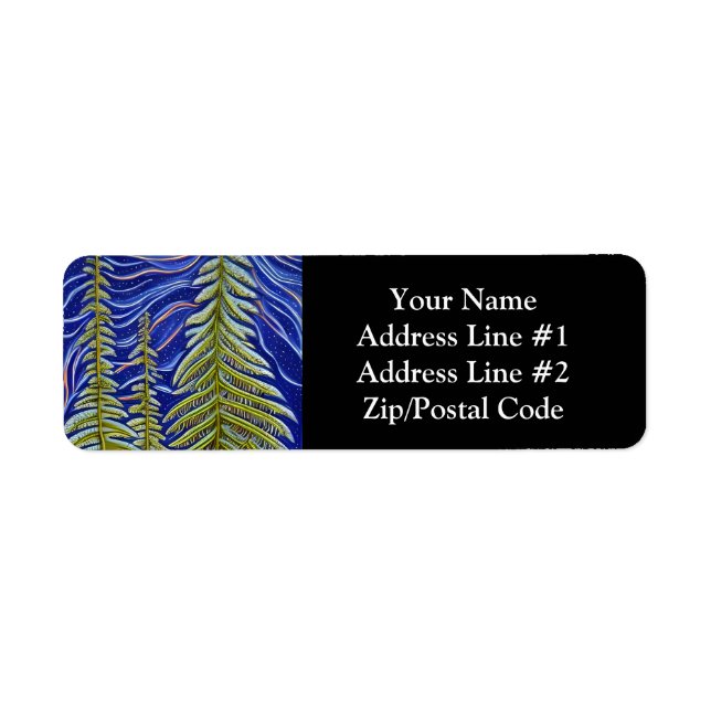 Etiqueta Abstrato Whimsic Evergreens (Frente)