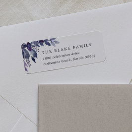Etiqueta Abundant Foliage Violet Botanet Return Address