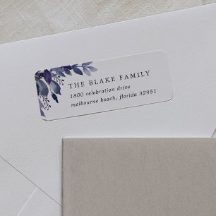 Etiqueta Abundant Foliage Violet Botanet Return Address