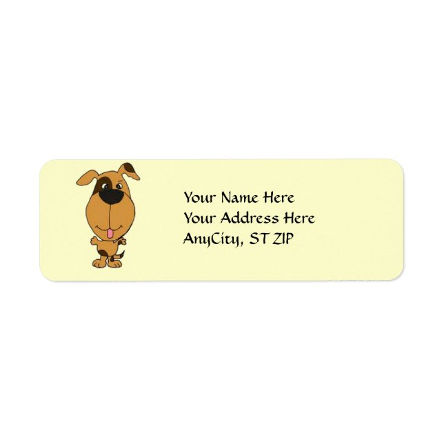 Etiqueta AC- Happy Dog Address Labels. (Frente)