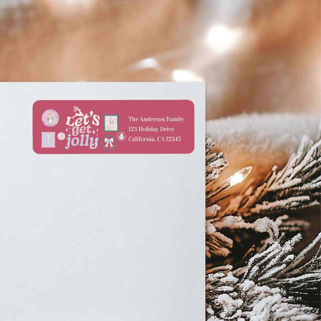 Etiqueta Açafrão Quebra-Nozes Natal Pastel Retrô (Criador carregado)