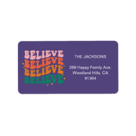 Etiqueta Acreditamos no endereço de Natal do Papai Noel