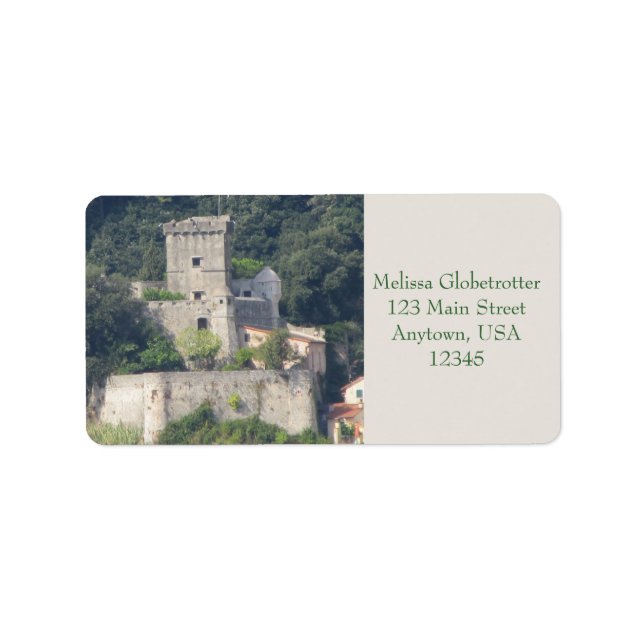 Etiqueta Address Labels — Castelo de Lerici (Frente)