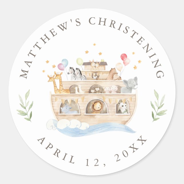 Etiqueta Adesiva da Arca de Noé (Frente)