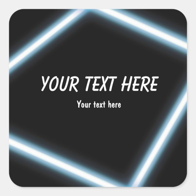 Etiqueta adesiva de festa de aniversário com brilh (Frente)