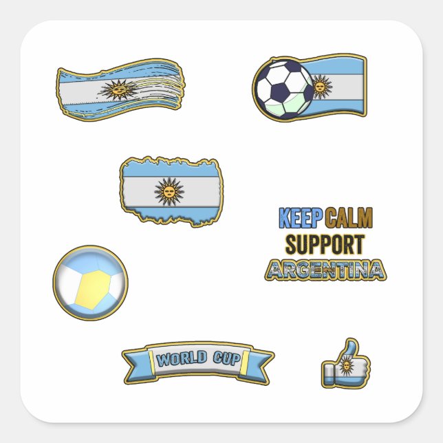 etiqueta adesiva de futebol argentina (Frente)