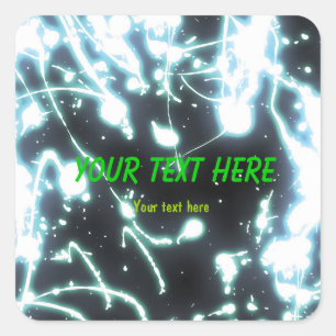 etiqueta adesiva do néon azul