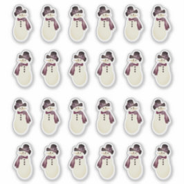 Etiqueta Adesiva Pequeno Boneco de Neve