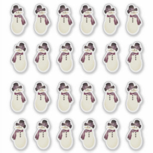 Etiqueta Adesiva Pequeno Boneco de Neve