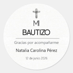 Etiqueta Adesiva Personalizada Favor Meu Batizado 