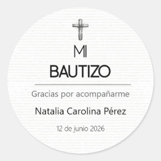 Etiqueta Adesiva Personalizada Favor Meu Batizado