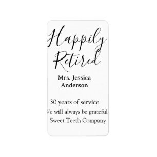 Etiqueta Adição de aposentadoria feliz anos de serviço apos