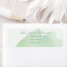 Adição de Retorno de Aqua Watercolor Verde Elegant